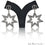 Black Plated Studded With Micro Pave White Topaz 65x33mm Dangle Earring (BPWT-90037) - GemMartUSA