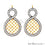 CZ Pave Charm Diamond CZ Pave Gold Plated Charm for Bracelet Pendants & Necklace (CHCZ-40110) - GemMartUSA (754674106415)