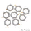 Hexagonal Charms Diamond CZ Pave Gold Plated Charm for Bracelet Pendants & Necklace (CHCZ-40118) - GemMartUSA (754677579823)