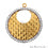 CZ Pave Charm Diamond CZ Pave Gold Plated Charm for Bracelet Pendants & Necklace (CHCZ-40123) - GemMartUSA (754678071343)