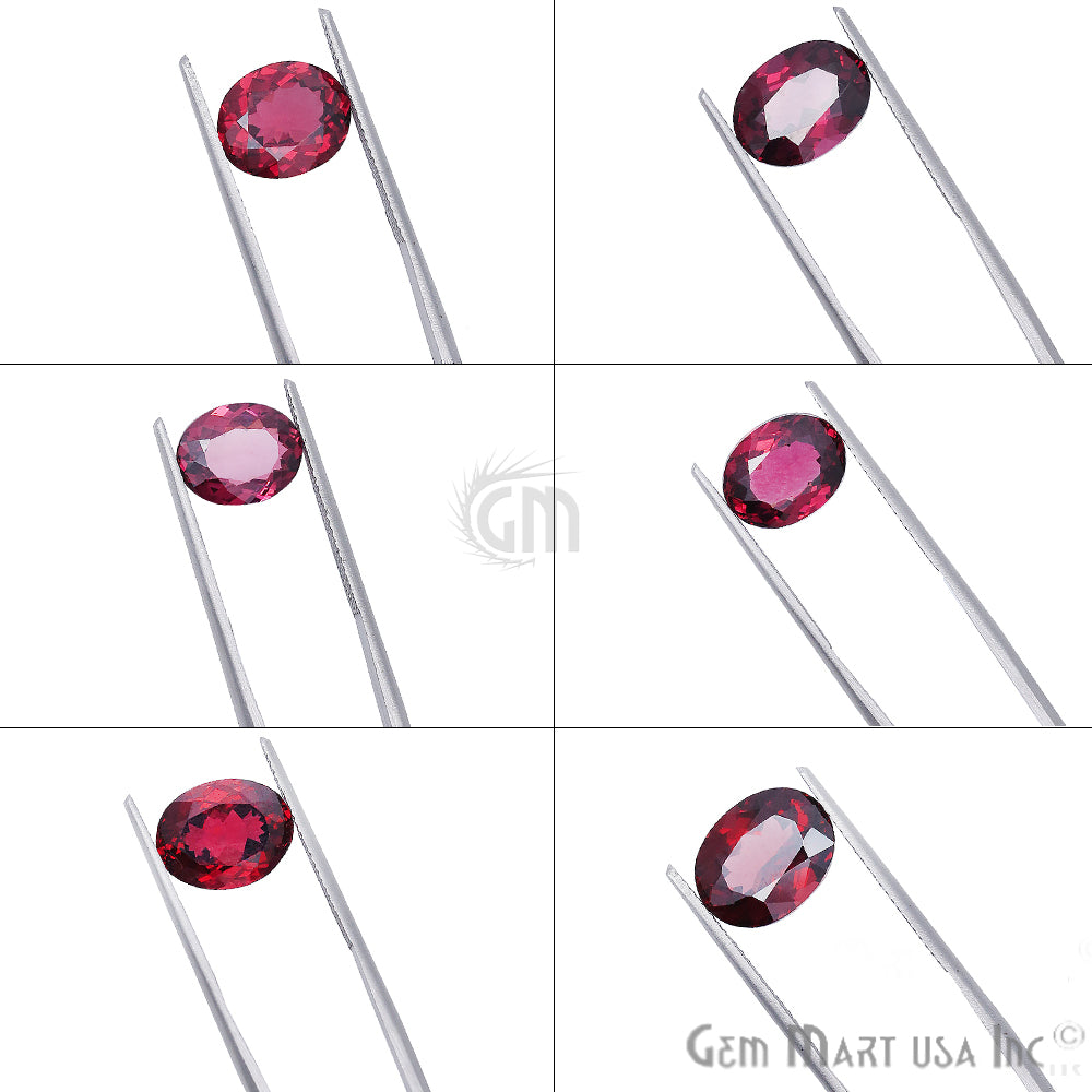 Rhodolite Garnet, Oval Shape, Loose Gemstone, January Birthstones (RH-0085-0090) - GemMartUSA