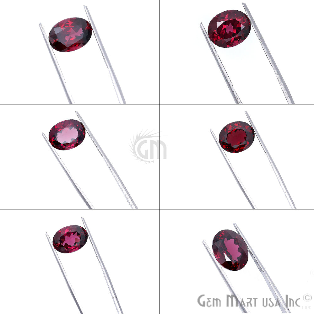 Rhodolite Garnet, Oval Gemstone, Loose Gemstone, January Birthstones (RH-0143-0148) - GemMartUSA