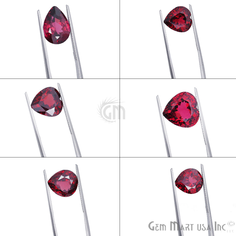 Rhodolite Garnet, Pear & Heart Shape, Loose Gemstone, January Birthstones (RH-0113-0118) - GemMartUSA