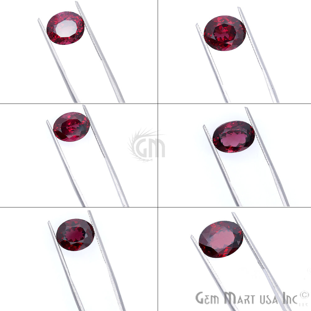 Rhodolite Garnet, Oval Gemstone, Loose Gemstone, January Birthstones (RH-0149-0154) - GemMartUSA