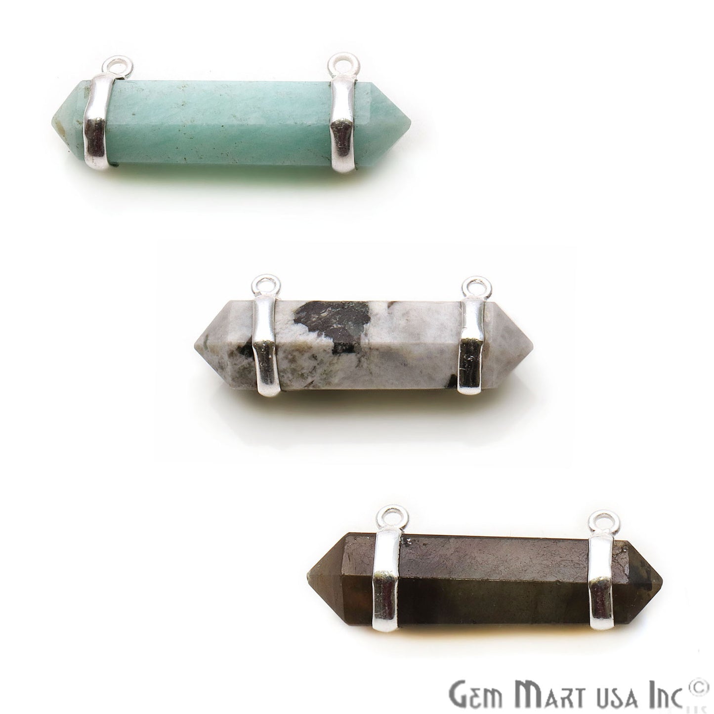 gemstone connector beads, gemstone connector pendant