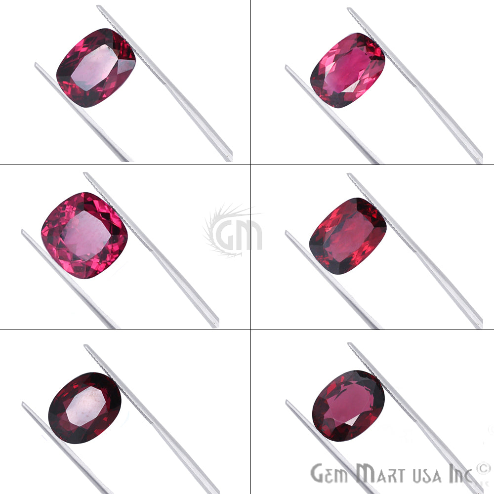 Rhodolite Garnet, Cushion & Oval Gemstone, Loose Gemstone, January Birthstones (RH-0013-0018) - GemMartUSA