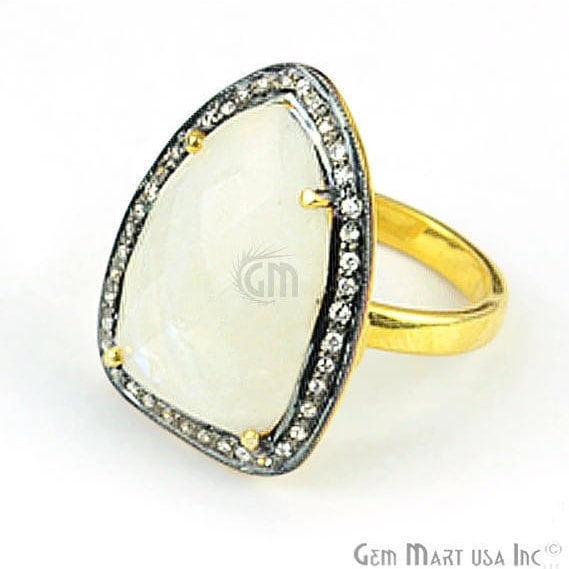 Sapphire Cz Pave Diamond...