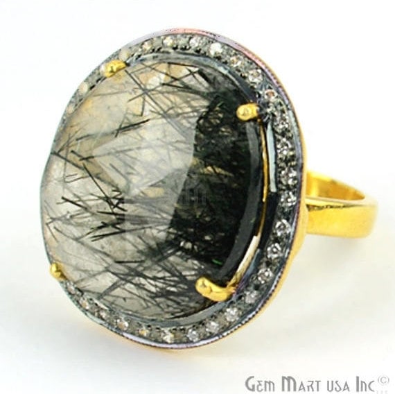 Rutilated Quartz Cz Pave...