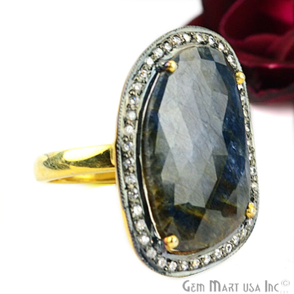 Sapphire Cz Pave Diamond...