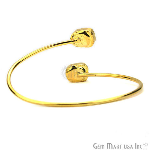 Elegant Adjustable Double Druzy Gemstone Stacking Bangle Bracelet - GemMartUSA (754813435951)