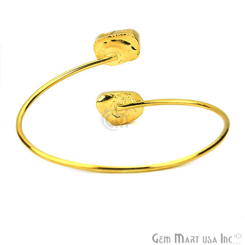 Elegant Adjustable Double Druzy Gemstone Stacking Bangle Bracelet - GemMartUSA (754813829167)