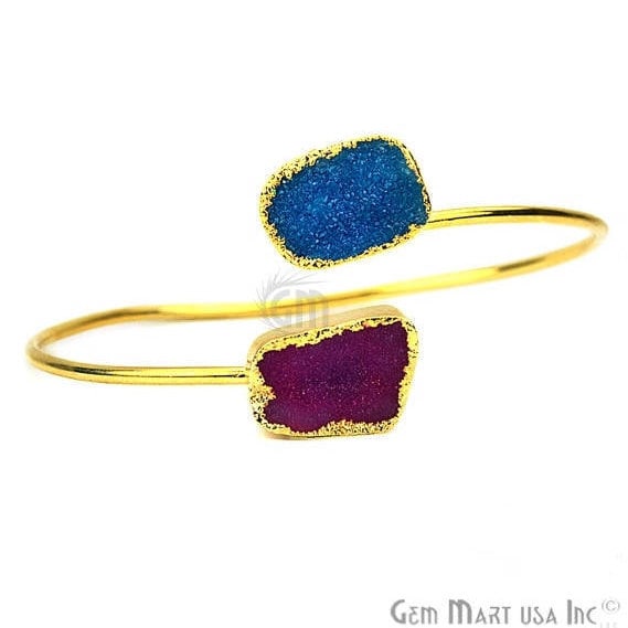 Elegant Adjustable Double Druzy...