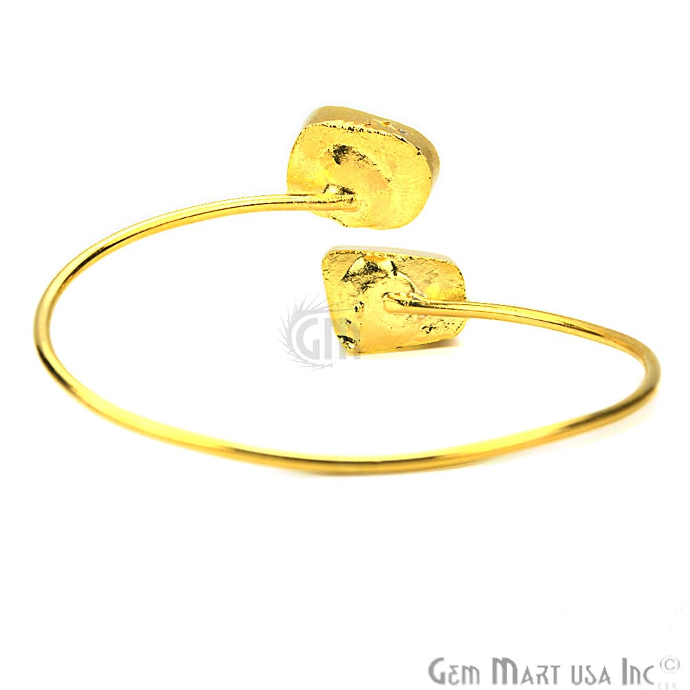 Elegant Adjustable Double Druzy Gemstone Stacking Bangle Bracelet - GemMartUSA (754815008815)