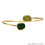Elegant Adjustable Double Druzy Gemstone Stacking Bangle Bracelet - GemMartUSA (754815500335)
