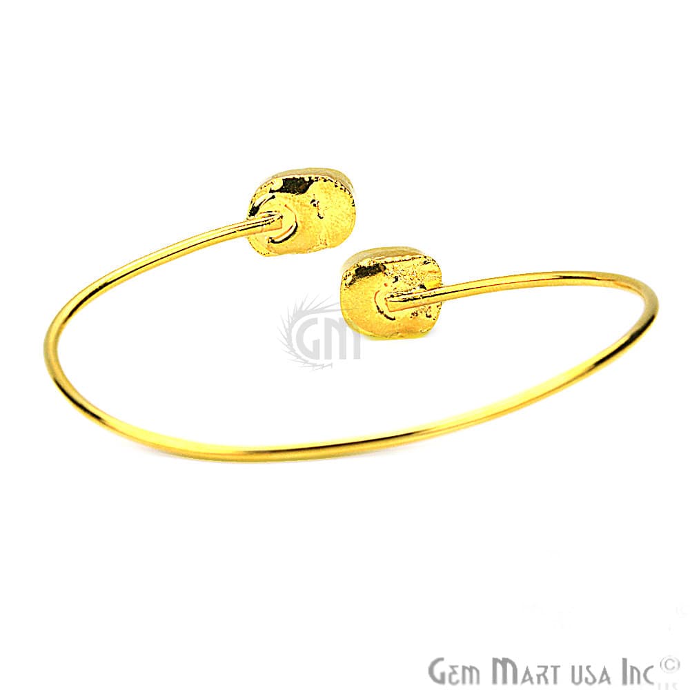 Elegant Adjustable Double Druzy Gemstone Stacking Bangle Bracelet - GemMartUSA (754815500335)