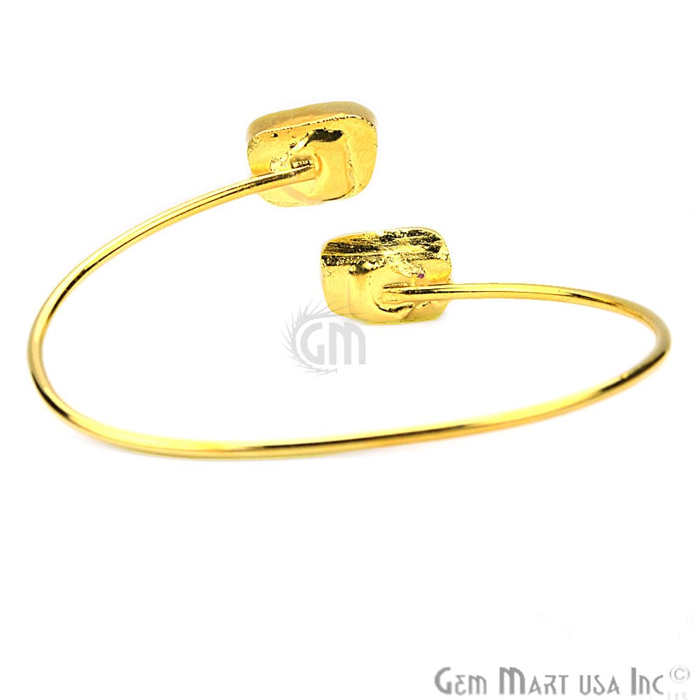 Elegant Adjustable Double Druzy Gemstone Stacking Bangle Bracelet - GemMartUSA (754815893551)
