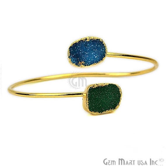 Elegant Adjustable Double Druzy...