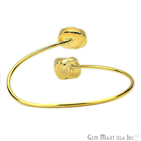 Elegant Adjustable Double Druzy Gemstone Stacking Bangle Bracelet - GemMartUSA (754816876591)
