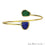 Elegant Adjustable Double Druzy Gemstone Stacking Bangle Bracelet - GemMartUSA (754817433647)