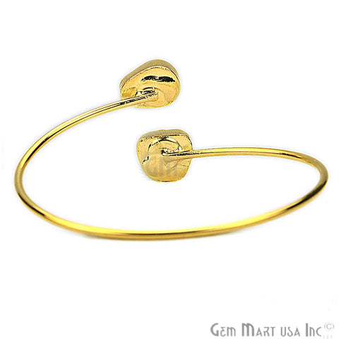 Elegant Adjustable Double Druzy Gemstone Stacking Bangle Bracelet - GemMartUSA (754817433647)