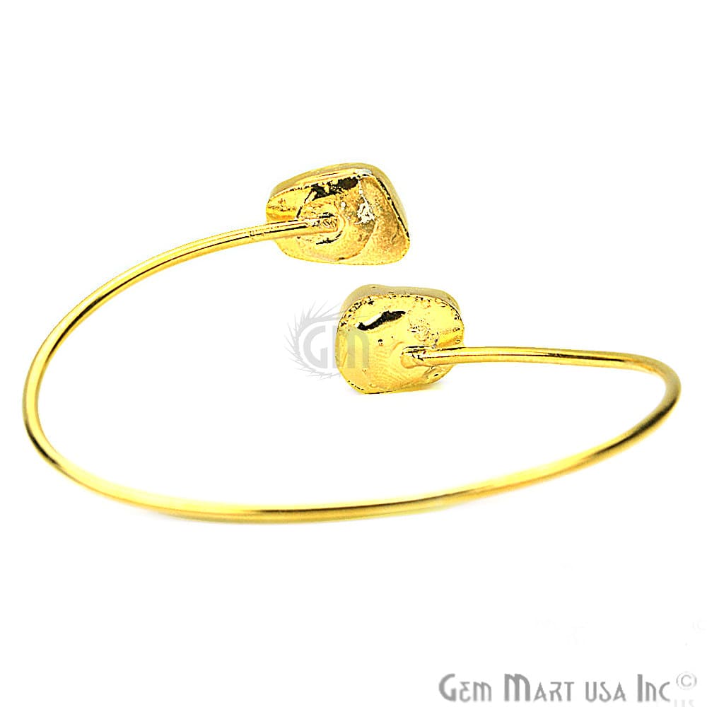 Elegant Adjustable Double Druzy Gemstone Stacking Bangle Bracelet - GemMartUSA (754949849135)