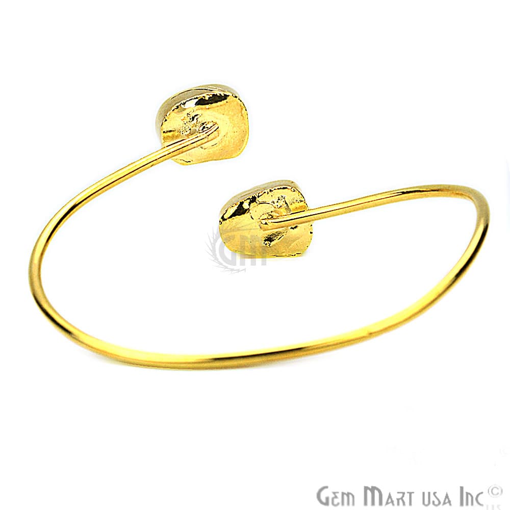 Elegant Adjustable Double Druzy Gemstone Stacking Bangle Bracelet - GemMartUSA (754950602799)