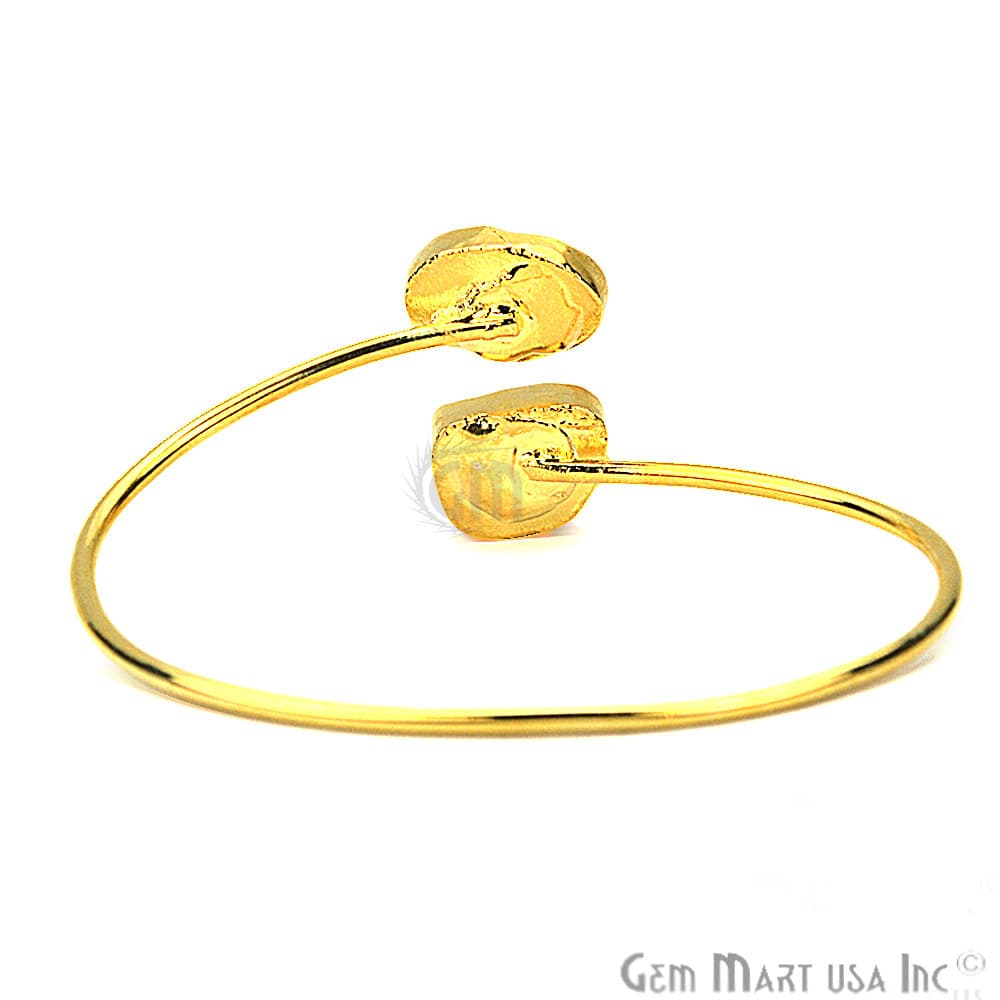 Elegant Adjustable Double Druzy Gemstone Stacking Bangle Bracelet - GemMartUSA (754953945135)