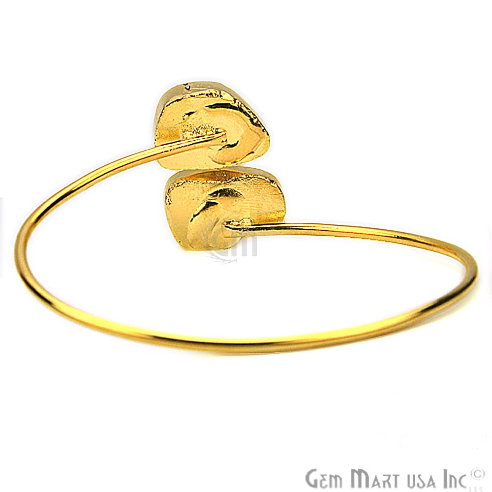 Elegant Adjustable Double Druzy Gemstone Stacking Bangle Bracelet - GemMartUSA (754954272815)