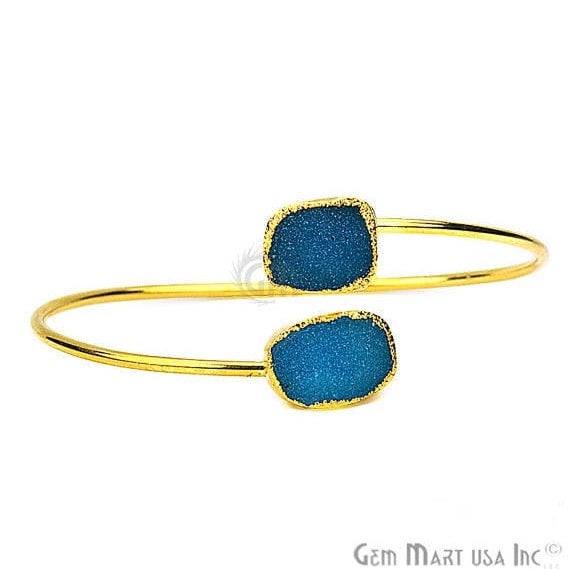 Elegant Adjustable Double Druzy...