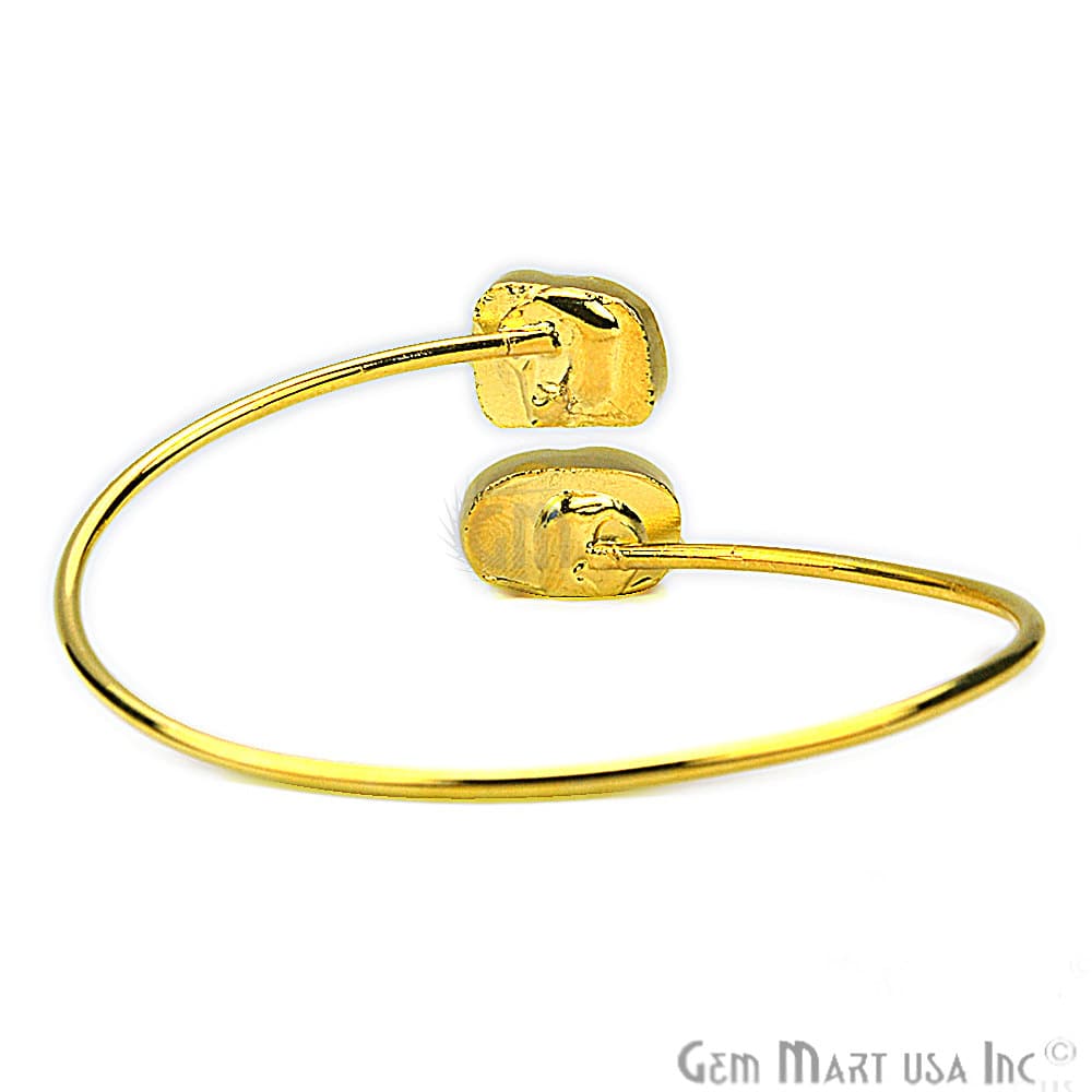 Elegant Adjustable Double Druzy Gemstone Stacking Bangle Bracelet - GemMartUSA (754958008367)