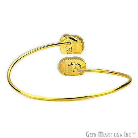 Elegant Adjustable Double Druzy Gemstone Stacking Bangle Bracelet - GemMartUSA (754958008367)