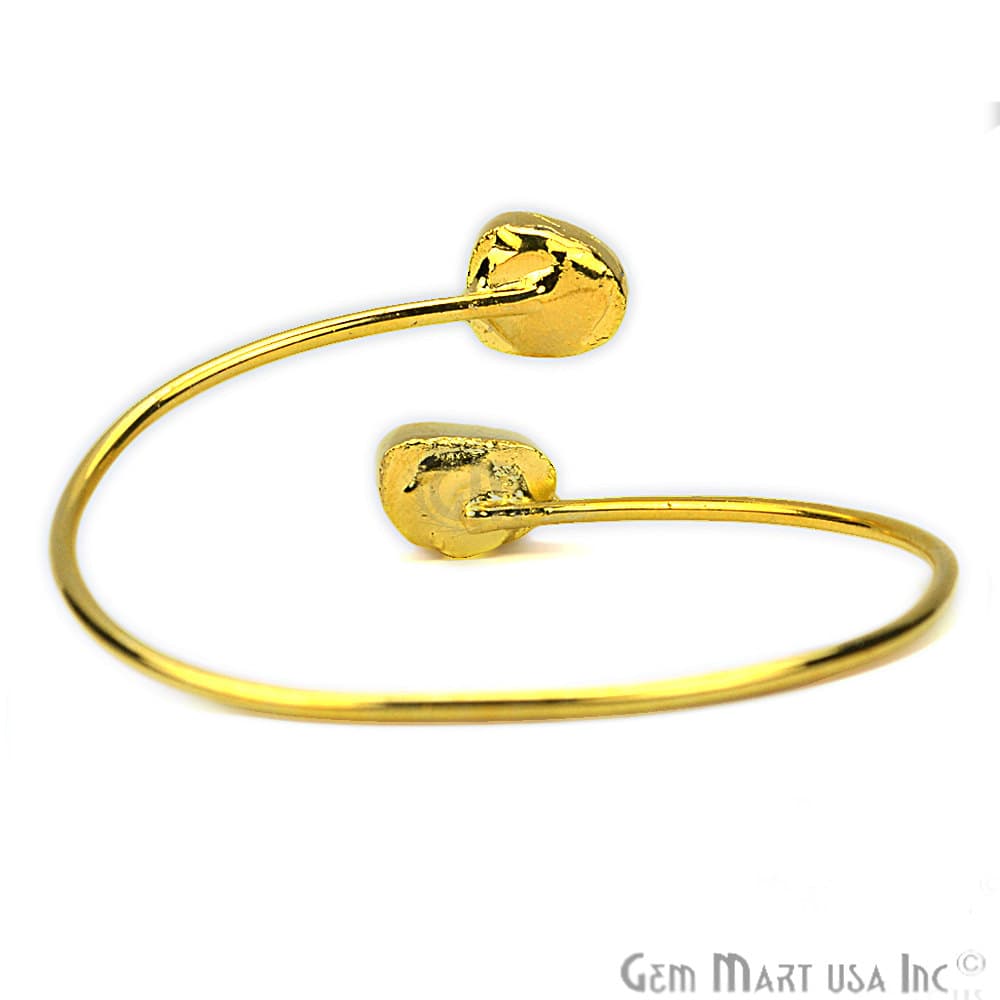 Elegant Adjustable Double Druzy Gemstone Stacking Bangle Bracelet - GemMartUSA (754958893103)