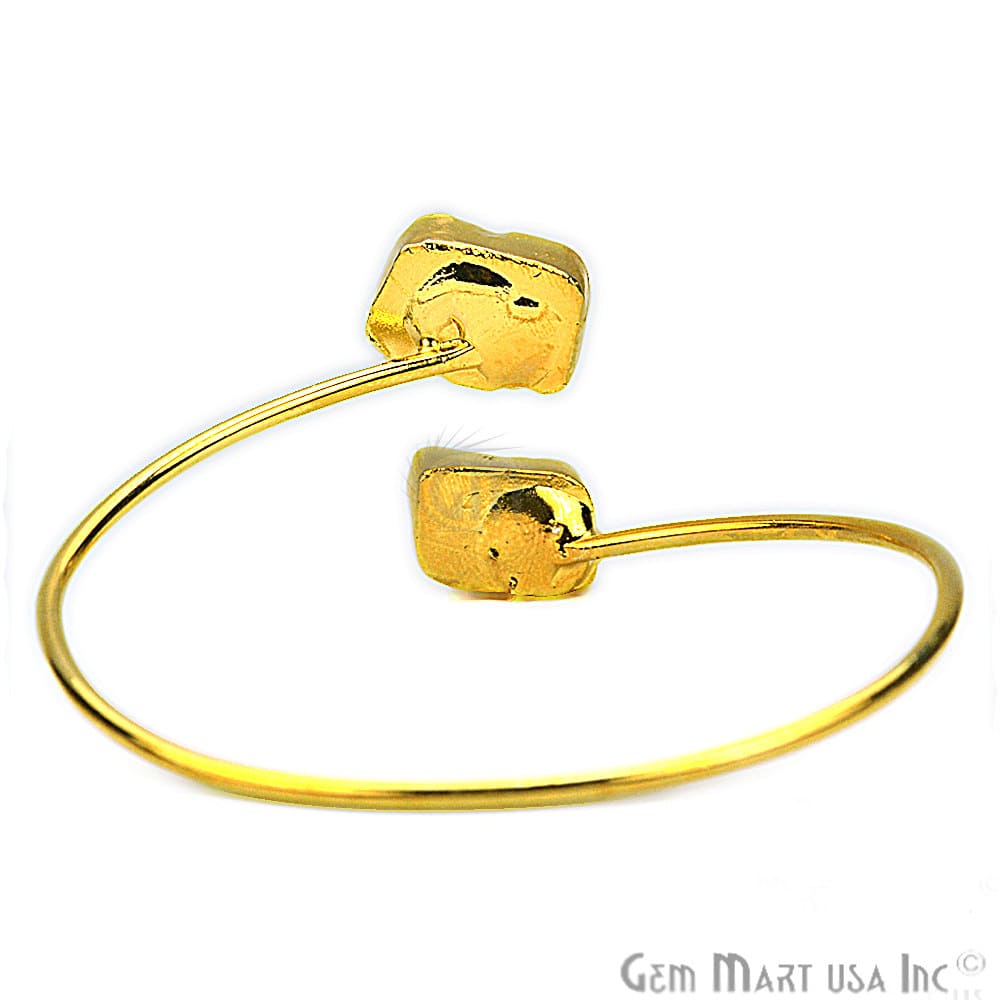 Elegant Adjustable Double Druzy Gemstone Stacking Bangle Bracelet - GemMartUSA (754959384623)