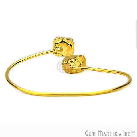 Elegant Adjustable Double Druzy Gemstone Stacking Bangle Bracelet - GemMartUSA (754959876143)