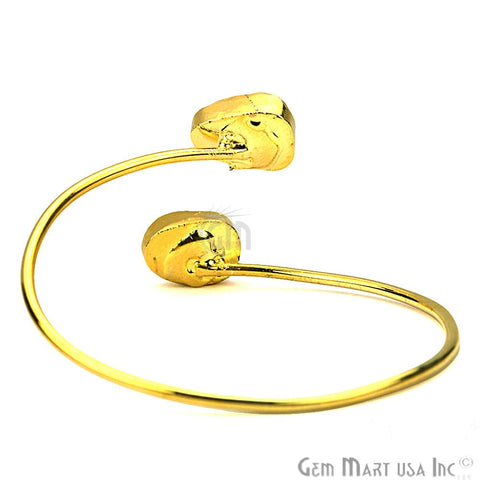 Elegant Adjustable Double Druzy Gemstone Stacking Bangle Bracelet - GemMartUSA (754960531503)