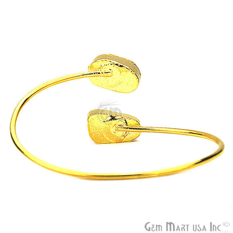 Elegant Adjustable Double Druzy Gemstone Stacking Bangle Bracelet - GemMartUSA (754961186863)