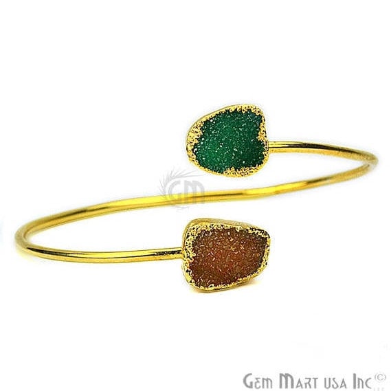 Elegant Adjustable Double Druzy...