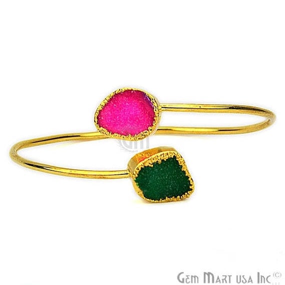 Elegant Adjustable Double Druzy...