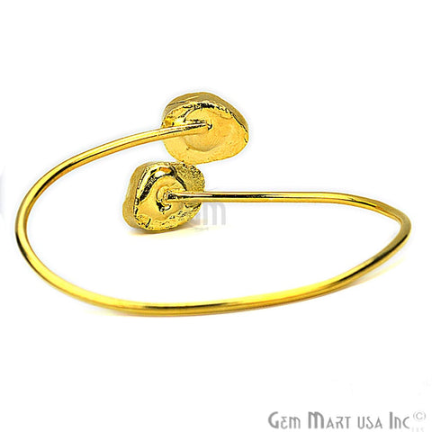Elegant Adjustable Double Druzy Gemstone Stacking Bangle Bracelet - GemMartUSA (754962956335)
