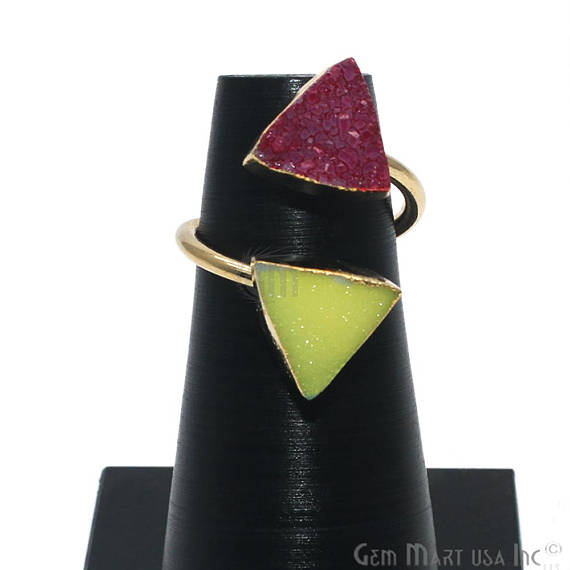 Druzy Rings, druzy stone, druzy stone wholesale, Gold Plated Druzy (763443445807)