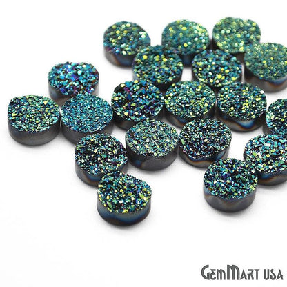 Plain Druzy 10mm Round Shape Loose Cabochon (Pick Your Color)