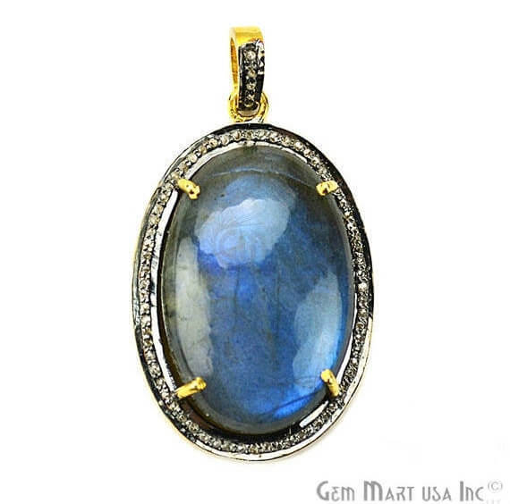 Labradorite Cabochon with Natural...