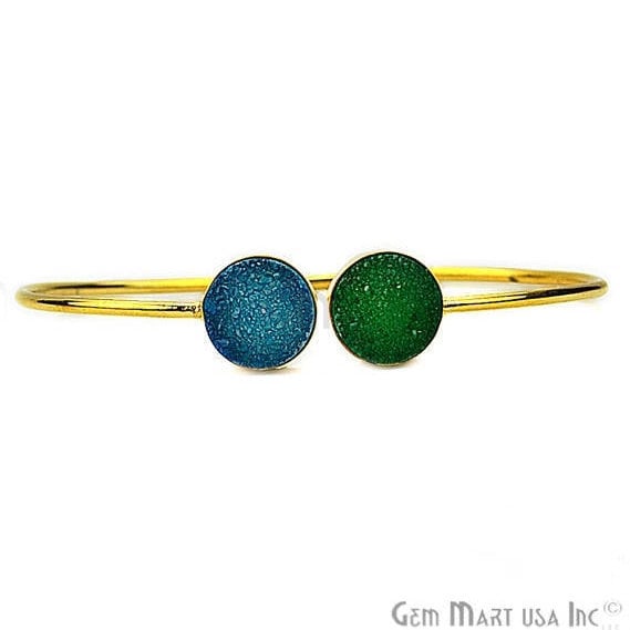 Elegant Adjustable Double Druzy...