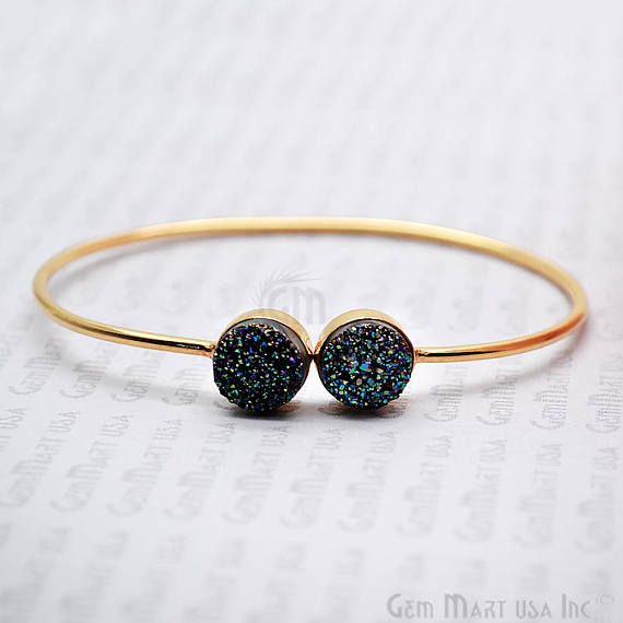 Double 10mm Round Druzy...