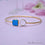 Crystal & Opal Handmade Adjustable Interlock Gold Plated Stacking Bangle Bracelet - GemMartUSA