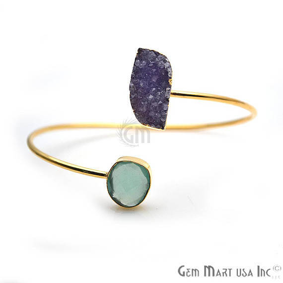 Gemstone With Druzy Gold...