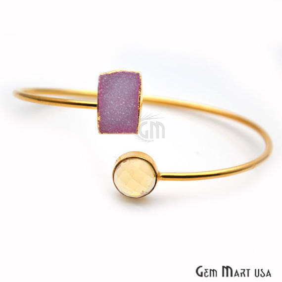 Gold Electroplated Adjustable Gemstone...