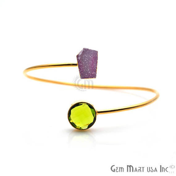 Gold Electroplated Adjustable Gemstone...