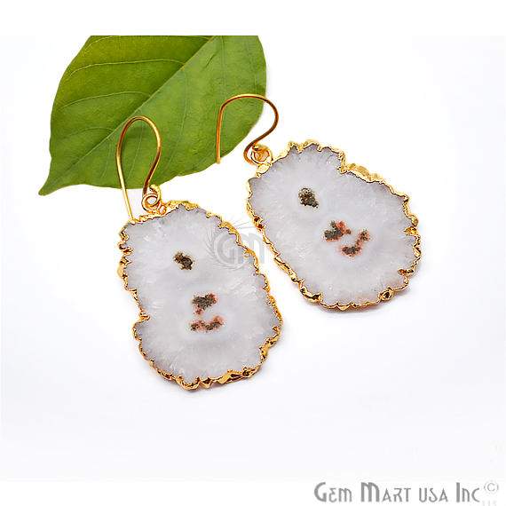 Solar Druzy Dangle Earrings,...