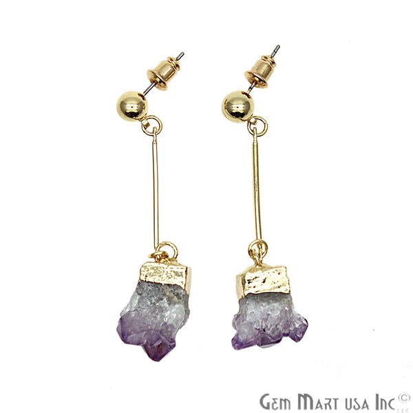 Rough Amethyst 12mm Gold...